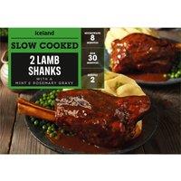 Iceland 2 Slow Cooked Lamb Shanks in a Mint Gravy 950g