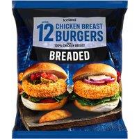 Iceland 12 (approx.) Breaded Chicken Breast Burgers 660g