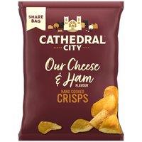 Cathedral City Our Cheese & Ham Flavour Hand Cooked Crisps 130g