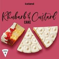 Iceland Rhubarb & Custard Cake 410g