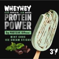 Wheyhey Protein Power Mint Choc Ice Cream Sticks 180g (3 x 60g)