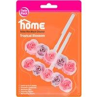 HOME Toilet Rim Block Cleaner Tropical Blossom 2x45g