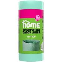 Home 30pk Compostable Caddy Liner 10L