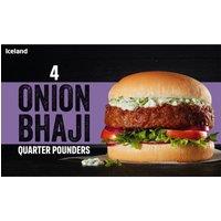 Iceland 4 Onion Bhaji Quarter Pounders 454g