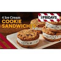 TGI Fridays 4 Ice Cream Cookie Sandwiches 260g