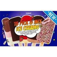 Iceland 15 Pick & Mix Ice Cream 582g