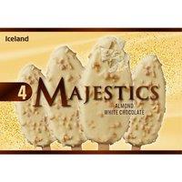 Iceland 4 Majestics Almond White Chocolate 306 g (4 x 76.5 g)