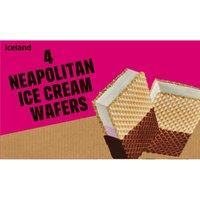 Iceland 4 Neapolitan Ice Cream Wafers 220g