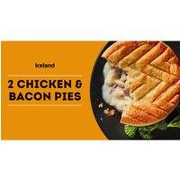 Iceland 2 Chicken & Bacon Pies 284g