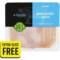 Iceland 7 Slices (approx.) Breaded Ham 120g