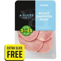 Iceland 5 Slices (approx.) Thick Cut Roast Gammon Ham 120g