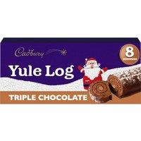 Cadbury Yule Log Triple Milk Chocolate Cake Serves 8