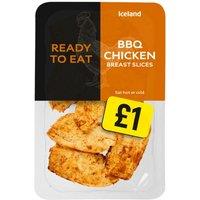 Iceland Ready to Eat BBQ Chicken Breast Slices 90g