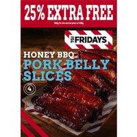 TGI Fridays Honey BBQ Pork Belly Slices 500g