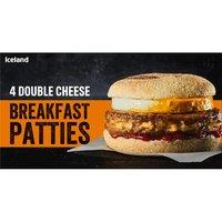 Iceland 4 Double Cheese Breakfast Patties 454g