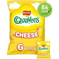 Walkers Quavers Cheese Multipack Snacks Crisps 6x16g