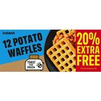 Iceland 12 Potato Waffles 680g