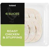 Iceland 6 Slices (Approx.) Roast Chicken & Stuffing 100g