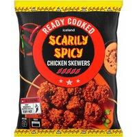 Iceland Ready Cooked Scarily Spicy Chicken Skewers 400g