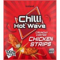Iceland Chilli Hot Wave Crunchy Coated Chicken Strips 500g