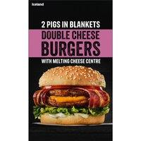 Iceland 2 Pigs In Blankets Double Cheese Burgers 267g