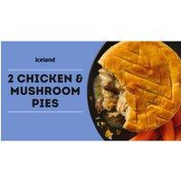 Iceland 2 Chicken & Mushroom Pies 284g