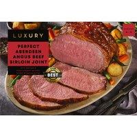 Iceland Luxury Perfect Aberdeen Angus Beef Sirloin Joint with Sea Salt & Black Pepper Sprinkle & Beef Dripping Butter 1kg