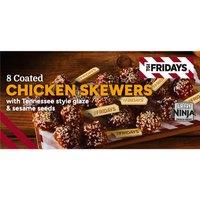 TGI Fridays 8 Coated Chicken Skewers with Tennessee Style Glaze and Sesame Seeds 250g