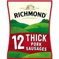 Richmond 12 Thick Pork Sausages 615g