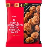 Iceland 16 Pork and Caramelised Onion Stuffing Balls 400g