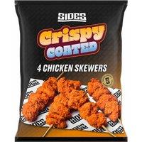Sides Crispy Coated 4 Chicken Skewers 400g