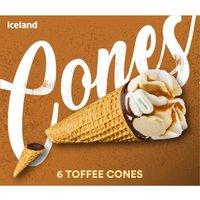 Iceland 6 Toffee Cones 366g