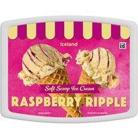 Iceland Soft Scoop Ice Cream Raspberry Ripple 2l
