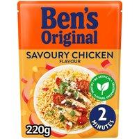 Bens Original Microwave Rice Pouch Savoury Chicken Flavour 220g