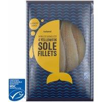 Iceland 4 Yellowfin Sole Fillets 350g