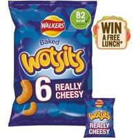 Walkers Wotsits Really Cheesy Multipack Snacks Crisps 6x16.5g