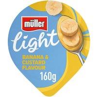 Mller Light Banana & Custard Fat Free Yogurt 160g