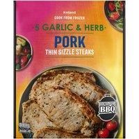 Iceland 5 (Approx.) Garlic & Herb Pork Thin Sizzle Steaks 450g
