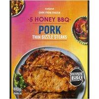 Iceland 5 (Approx.) Honey BBQ Pork Thin Sizzle Steaks 450g