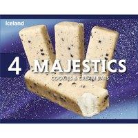 Iceland 4 Majestics Cookies & Cream Bars 148g
