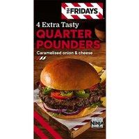 TGI Fridays 4 Extra Tasty Quarter Pounders 454g