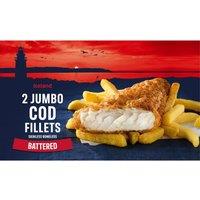 Iceland 2 Jumbo Battered Cod Fillets 410g