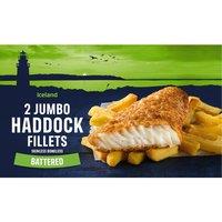 Iceland 2 Jumbo Battered Haddock Fillets 410g