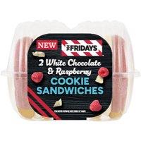 TGI Fridays 2 White Chocolate; Raspberry Cookie Sandwiches