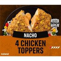 Iceland 4 Chicken Toppers Southern Fried with Southern Style Gravy 400g
