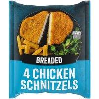 Iceland 4 Breaded Chicken Schnitzels 500g