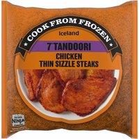 Iceland 7* Tandoori Chicken Thin Sizzle Steaks 450g