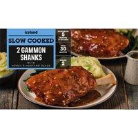 Iceland 2 Slow Cooked Gammon Shanks with Honey & Mustard Glaze 480g