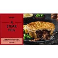 Iceland 4 Steak Pies 664g
