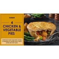 Iceland 4 Chicken & Vegetable Pies 664g